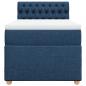 Preview: Boxspringbett mit Matratze Blau 90x190 cm Stoff