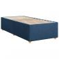 Preview: Boxspringbett mit Matratze Blau 90x190 cm Stoff