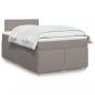 Preview: ARDEBO.de - Boxspringbett mit Matratze Taupe 120x200 cm Stoff