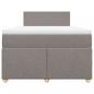 Preview: Boxspringbett mit Matratze Taupe 120x200 cm Stoff