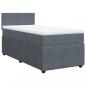 Preview: Boxspringbett mit Matratze Dunkelgrau 80x200 cm Samt