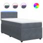 Preview: Boxspringbett mit Matratze Dunkelgrau 80x200 cm Samt