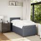 Preview: Boxspringbett mit Matratze Dunkelgrau 80x200 cm Samt