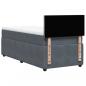 Preview: Boxspringbett mit Matratze Dunkelgrau 80x200 cm Samt