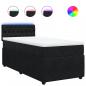 Preview: Boxspringbett mit Matratze Schwarz 80x200 cm Samt