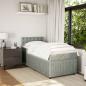 Preview: Boxspringbett mit Matratze Hellgrau 80x200 cm Samt