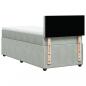 Preview: Boxspringbett mit Matratze Hellgrau 80x200 cm Samt