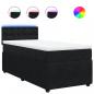 Preview: Boxspringbett mit Matratze Schwarz 90x190 cm Samt