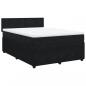 Preview: Boxspringbett mit Matratze Schwarz 160x200 cm Samt