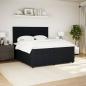 Preview: Boxspringbett mit Matratze Schwarz 200x200 cm Samt