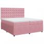 Preview: Boxspringbett mit Matratze Rosa 200x200 cm Samt