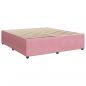 Preview: Boxspringbett mit Matratze Rosa 200x200 cm Samt