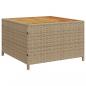 Preview: Gartensofa in L-Form mit Tisch und Kissen Beige Poly Rattan