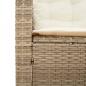 Preview: Gartensofa in L-Form mit Tisch und Kissen Beige Poly Rattan