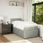 Preview: Boxspringbett mit Matratze Hellgrau 100x200 cm Samt