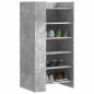 Preview: ARDEBO.de - Schuhschrank Betongrau 52x37,5x100 cm Holzwerkstoff