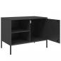 Preview: TV-Schrank Schwarz 68x39x50,5 cm Stahl