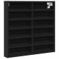 Preview: Vitrinenschrank Schwarz 60x8,5x58 cm Holzwerkstoff