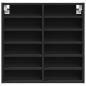 Preview: Vitrinenschrank Schwarz 60x8,5x58 cm Holzwerkstoff