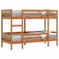 Preview: Etagenbett Wachsbraun 90x190 cm Massivholz Kiefer