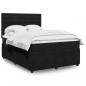 Preview: ARDEBO.de - Boxspringbett mit Matratze Schwarz 160x200 cm Samt