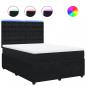 Preview: Boxspringbett mit Matratze Schwarz 160x200 cm Samt