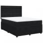 Preview: Boxspringbett mit Matratze Schwarz 160x200 cm Samt