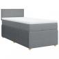 Preview: Boxspringbett mit Matratze Hellgrau 90x190 cm Stoff