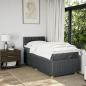 Preview: Boxspringbett mit Matratze Dunkelgrau 90x190 cm Stoff