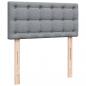 Preview: Boxspringbett mit Matratze Hellgrau 90x190 cm Stoff