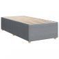 Preview: Boxspringbett mit Matratze Hellgrau 90x190 cm Stoff