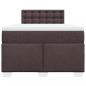 Preview: Boxspringbett mit Matratze Dunkelbraun 120x190 cm Stoff