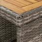 Preview: 5-tlg. Gartenbar-Set mit Kissen Grau Poly Rattan