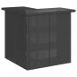 Preview: 5-tlg. Gartenbar-Set mit Kissen Schwarz Poly Rattan