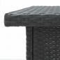 Preview: 5-tlg. Gartenbar-Set mit Kissen Schwarz Poly Rattan