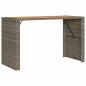 Preview: 9-tlg. Gartenbar-Set mit Kissen Grau Poly Rattan