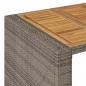 Preview: 9-tlg. Gartenbar-Set mit Kissen Grau Poly Rattan