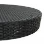 Preview: 5-tlg. Gartenbar-Set mit Kissen Schwarz Poly Rattan