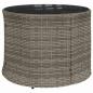 Preview: 3-tlg. Garten-Sofagarnitur Halbrund Grau Poly Rattan