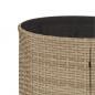 Preview: Gartensofa mit Tisch und Kissen Rund Beige Poly-Rattan