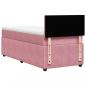 Preview: Boxspringbett mit Matratze Rosa 100x200 cm Samt