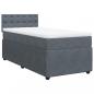 Preview: Boxspringbett mit Matratze Dunkelgrau 100x200 cm Samt