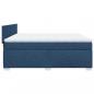 Preview: Boxspringbett mit Matratze Blau 200x200 cm Stoff