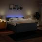 Preview: Boxspringbett mit Matratze Blau 200x200 cm Stoff