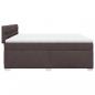 Preview: Boxspringbett mit Matratze Dunkelbraun 200x200 cm Stoff