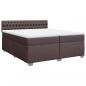 Preview: Boxspringbett mit Matratze Dunkelbraun 200x200 cm Stoff