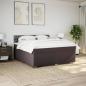 Preview: Boxspringbett mit Matratze Dunkelbraun 200x200 cm Stoff