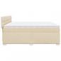 Preview: Boxspringbett mit Matratze Creme 200x200 cm Stoff