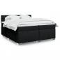 Preview: ARDEBO.de - Boxspringbett mit Matratze Schwarz 200x200 cm Stoff