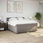 Preview: Boxspringbett mit Matratze Taupe 200x200 cm Stoff